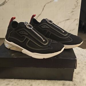 DKNY Nilli Black and Red Zip Sneakers - 9M - NIB